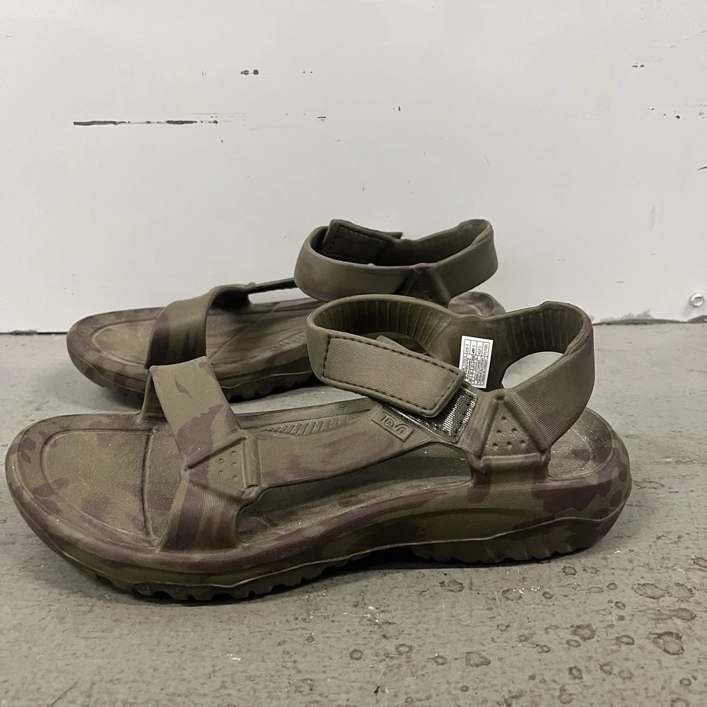 Teva Hurricane Drift Sandals Mens 8 Womens 9.5 Camo Green EVA Lightweight Hiking